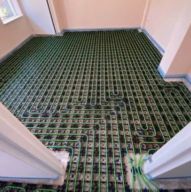 Vloerverwarming installatie